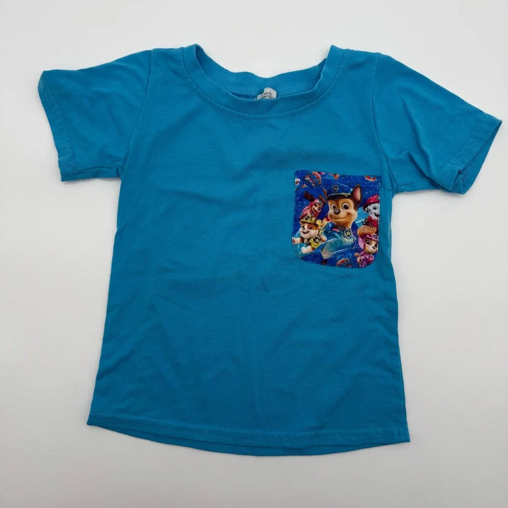 Paw Patrol Boys 2 Piece‎ Shorts Set Blue Graphic Outfit Size 3T
